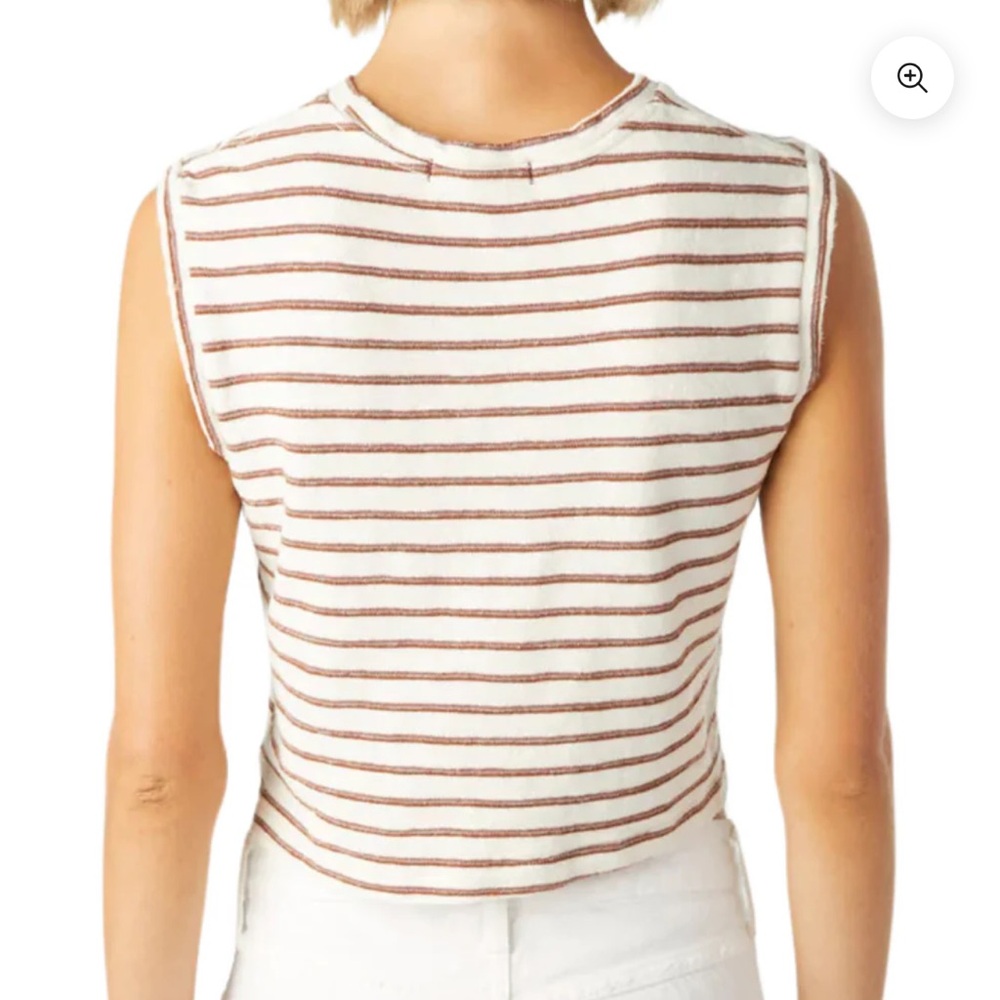 AMO SLEEVELESS BABE TEE IN BONE MEDIUM‎ NWT - Picture 4 of 14